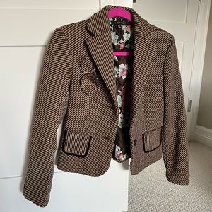 ZARA blazer with cute inner lining floral print!
